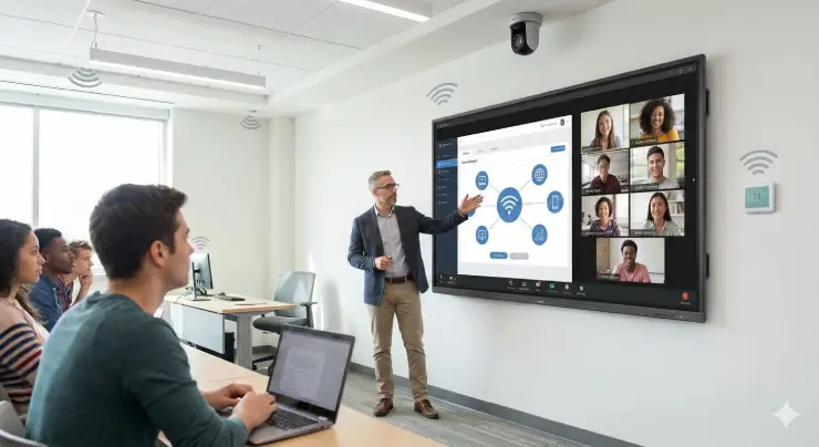 smart classroom solutions UAE - digital classroom solutions - modern classroom design UAE - smart classroom integrator Abu Dhabi - modern classroom setup