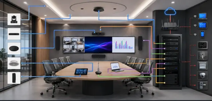 Boardroom AV solutions Dubai - Boardroom automation UAE - Boardroom AV system integrators UAE - Boardroom AV solutions Abu Dhabi - Boardroom AV integration